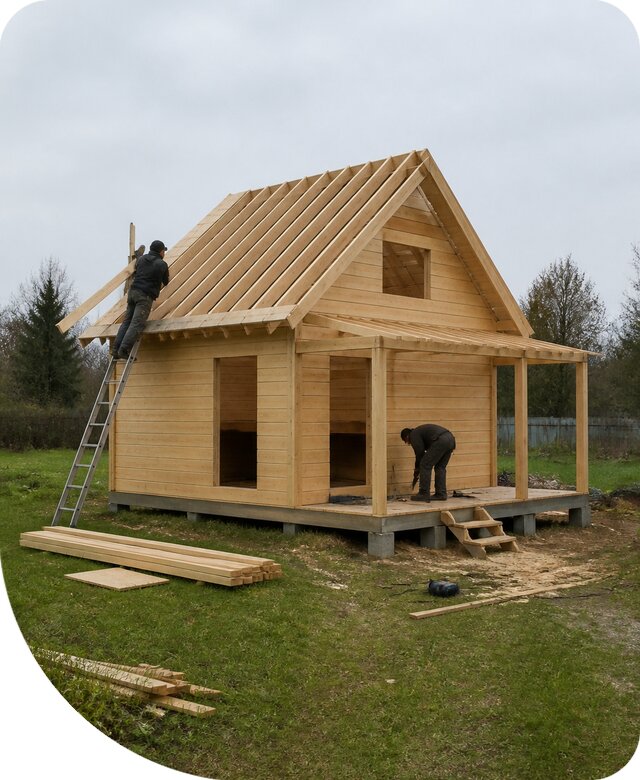 Строительство и монтаж садового домика под ключ в Иванове