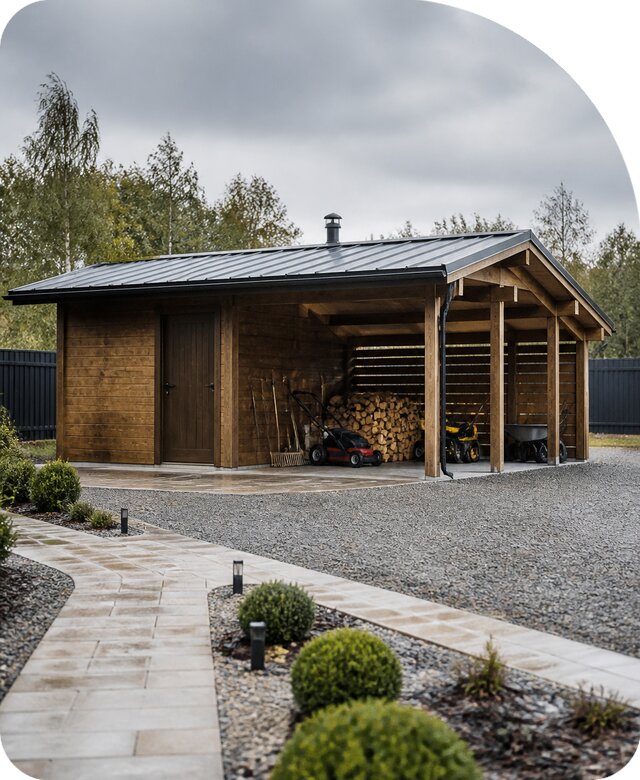 Хозблок с навесом в Иванове по цене от 191142 р. | РадиДОМА-Внв